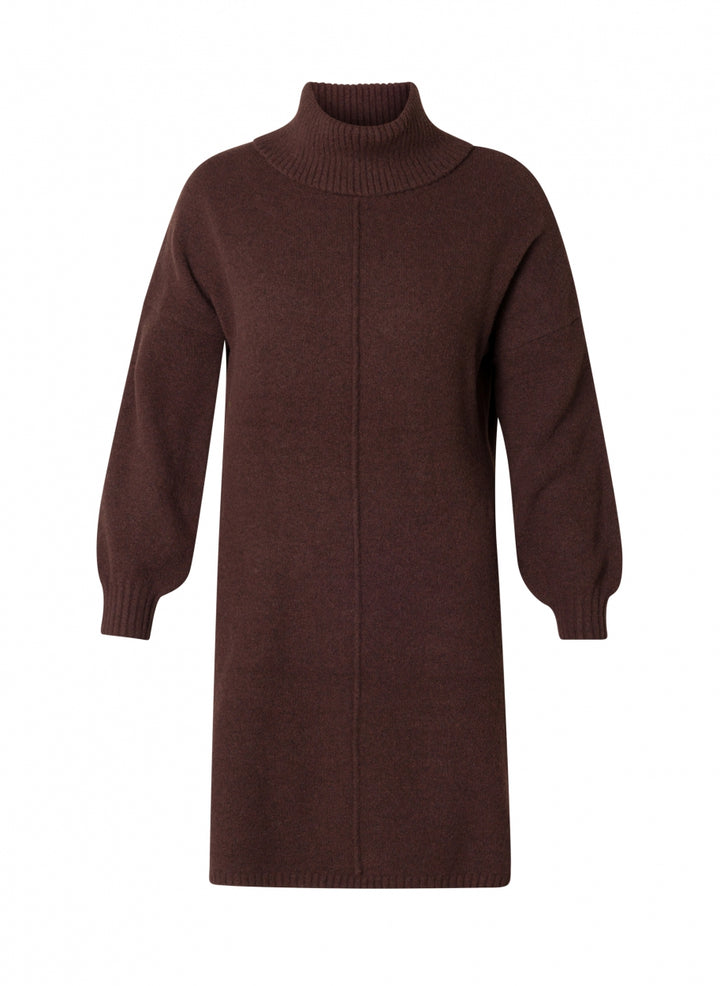 bruine gebreide jurk - yesta - - grote maten - dameskleding - kledingwinkel - herent - leuven