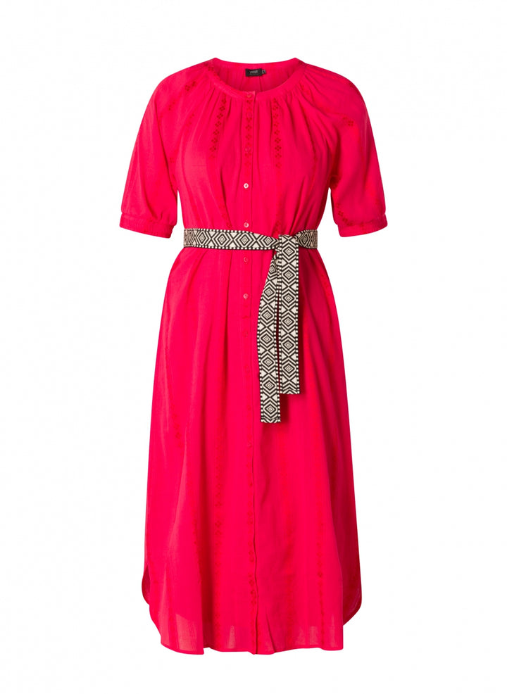 Luchtige Doorknoopjurk Met Ceintuur