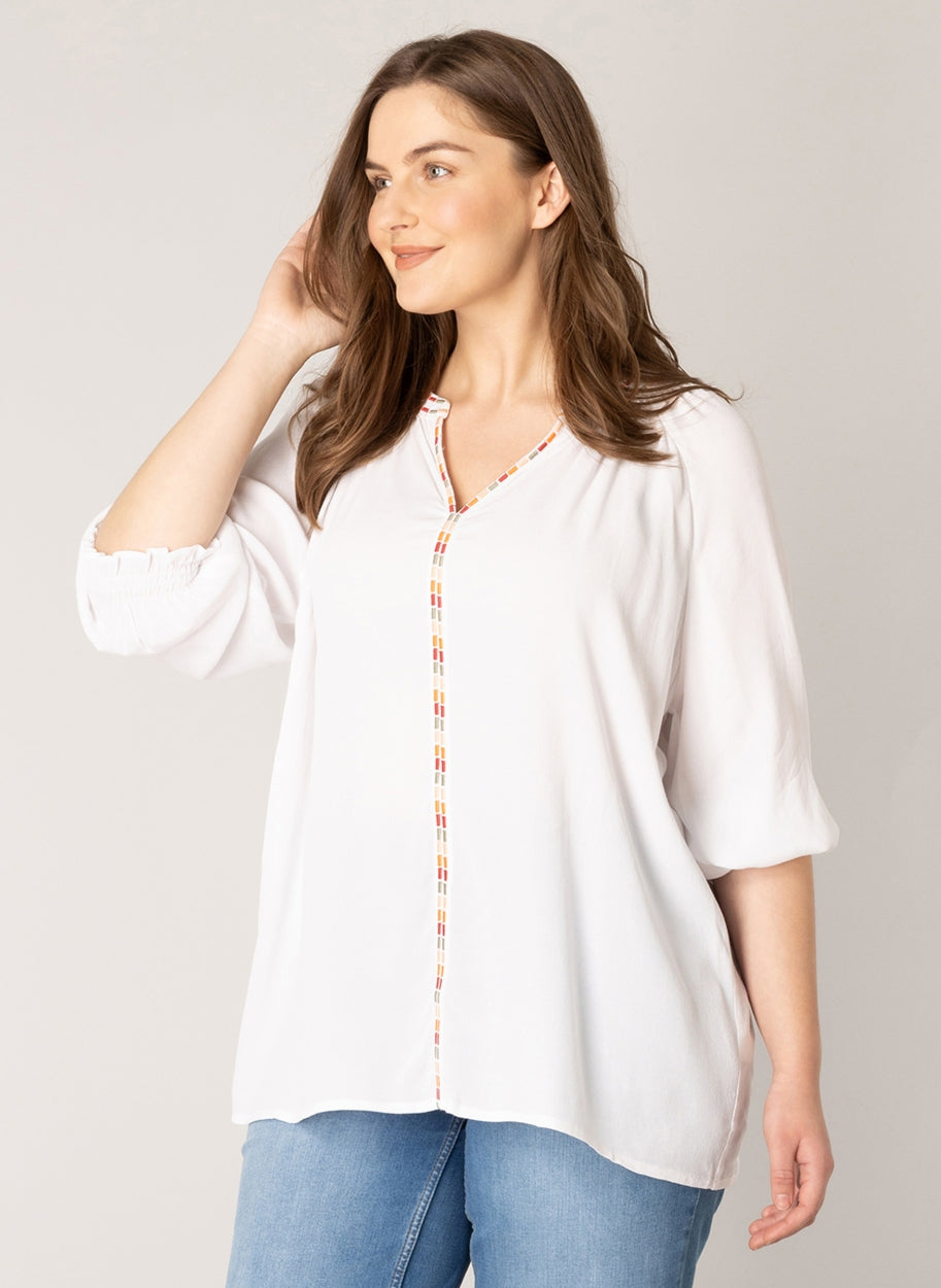 blouse met delicaat patroon - yesta - - grote maten - dameskleding - kledingwinkel - herent - leuven