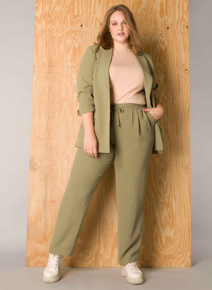 Getailleerde Blazer In Soft Army