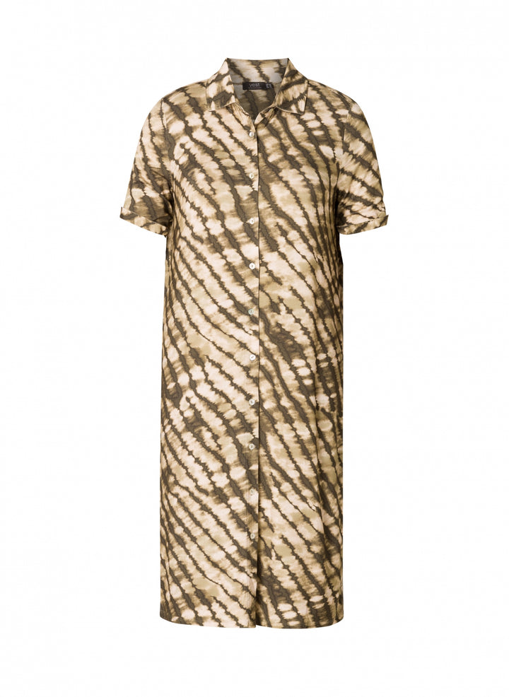 Lange Jurk Met Tie-Dye Print