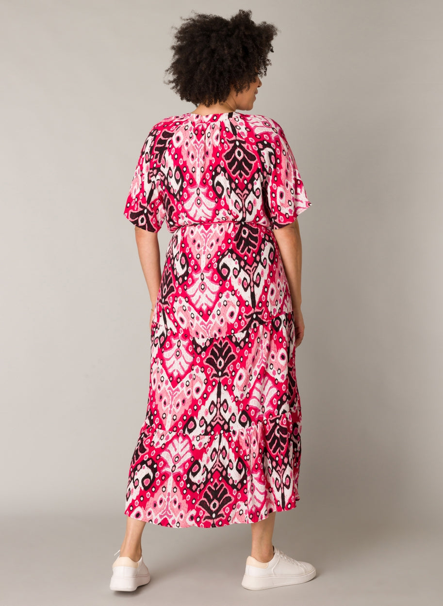 Lange Jurk Met Abstracte Print