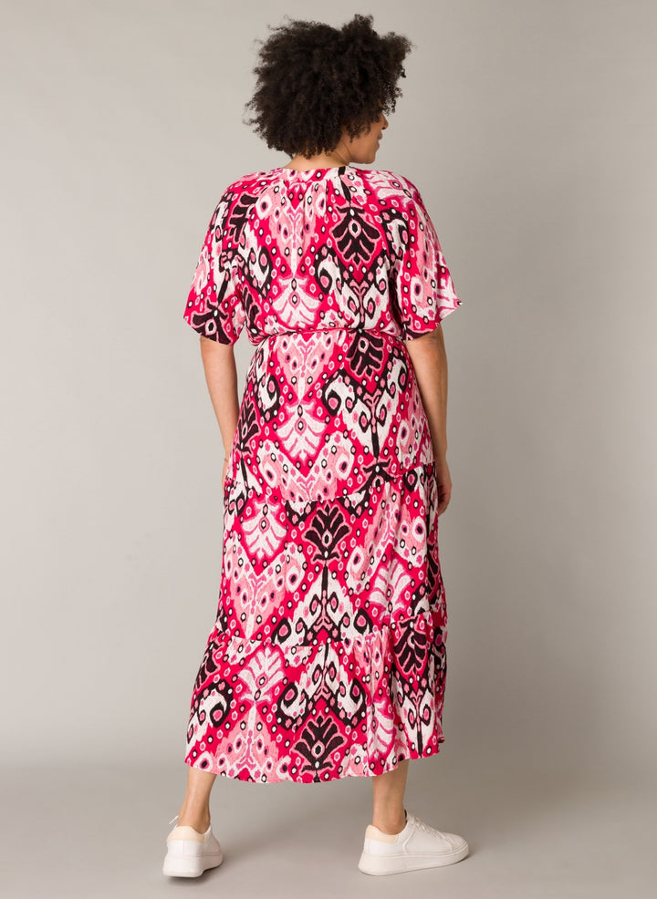 Lange Jurk Met Abstracte Print