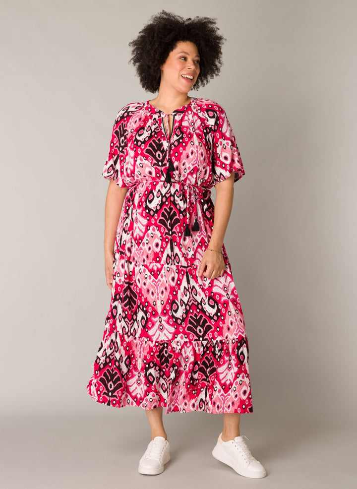 Lange Jurk Met Abstracte Print