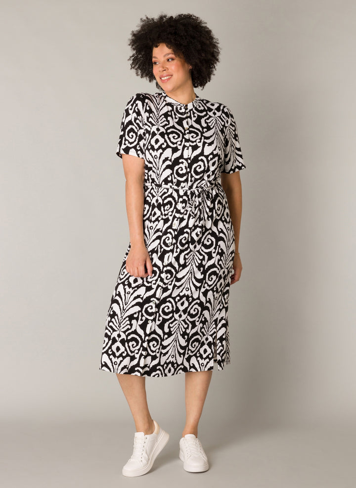 Doorknoopjurk Met Grafische Print