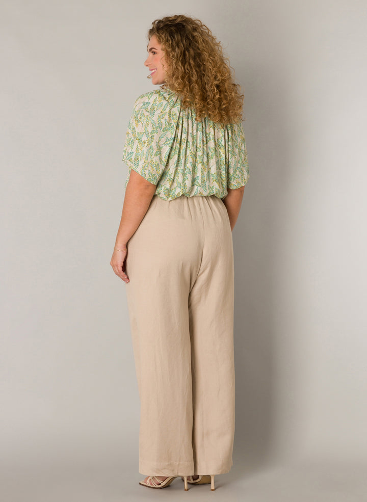 Beige Broek Met Koordsluiting