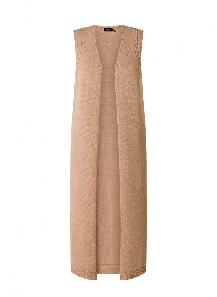 Mouwloos Lang Gebreid Vest