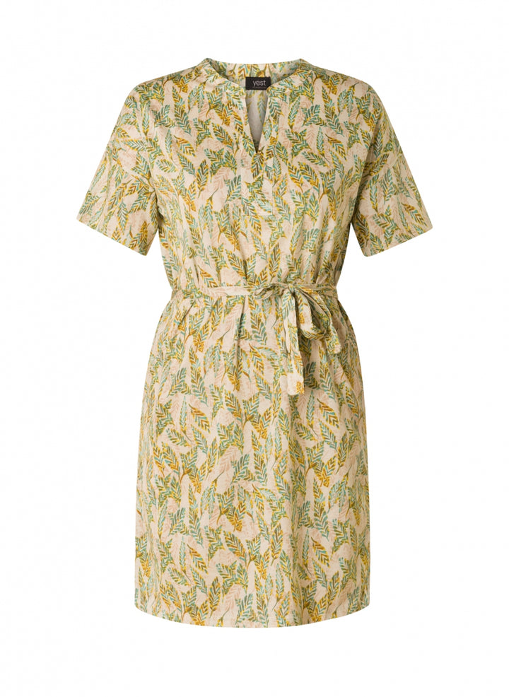 Korte Jurk Met Bladprint