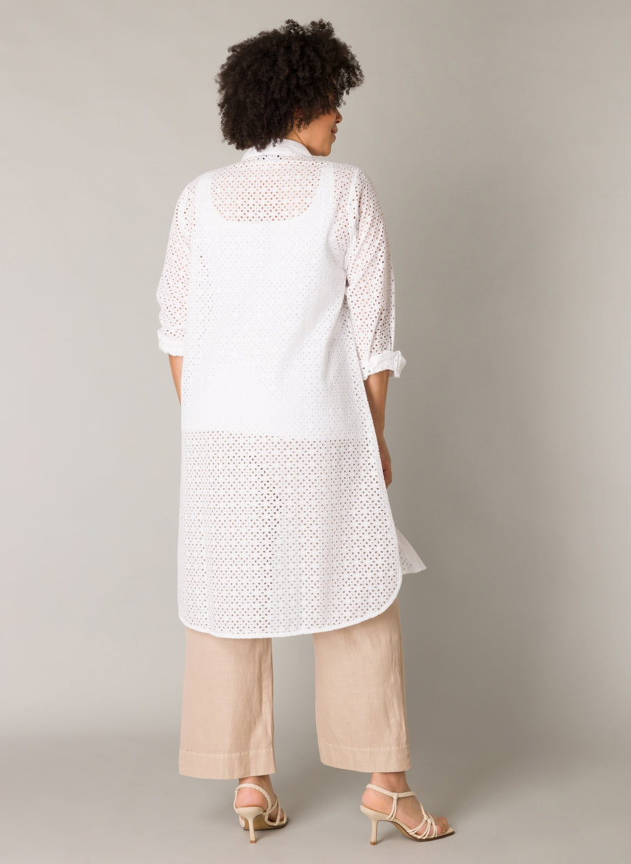 Doorknoop Tuniek Met Borduurgaten