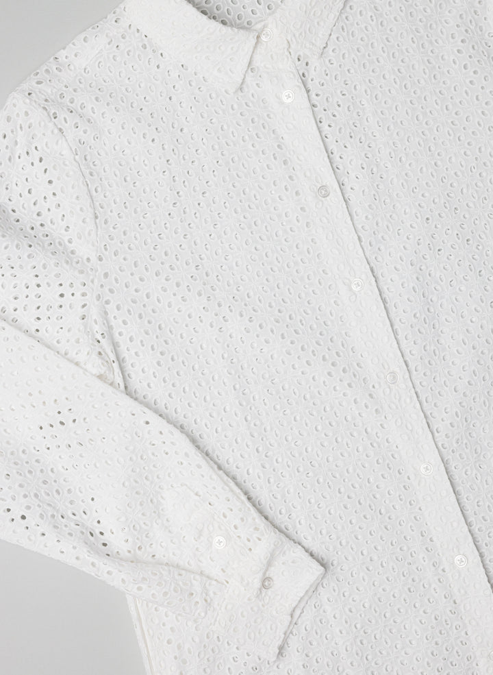 Doorknoop Tuniek Met Borduurgaten