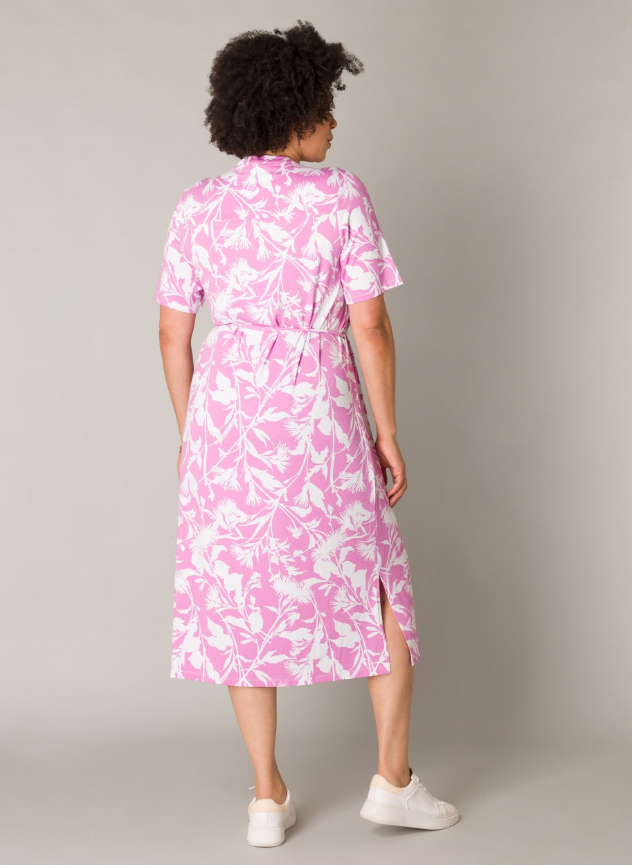 Midijurk Met Roze Bloemenprint