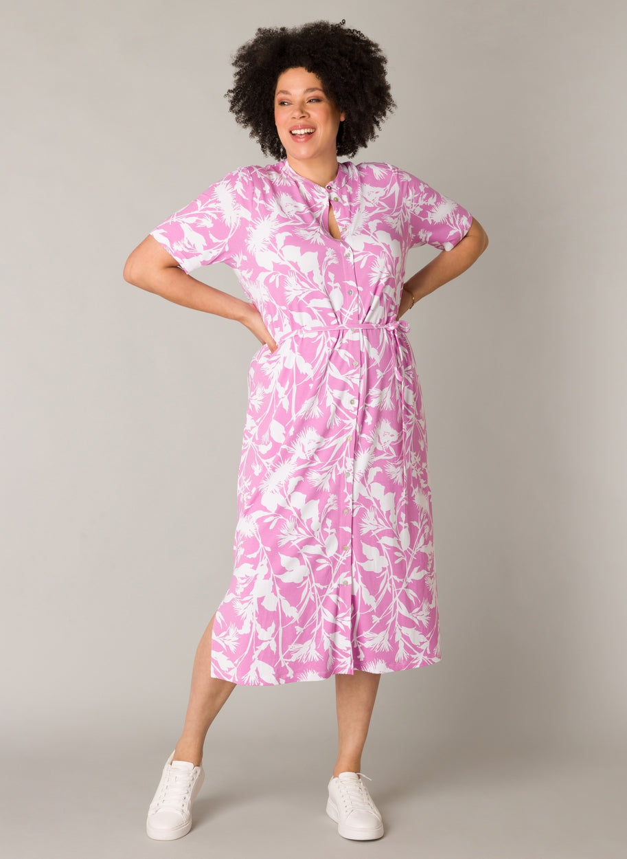 Midijurk Met Roze Bloemenprint