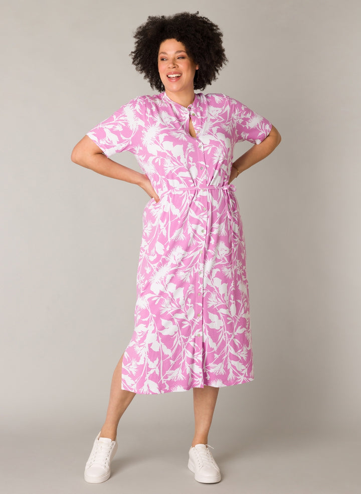 Midijurk Met Roze Bloemenprint