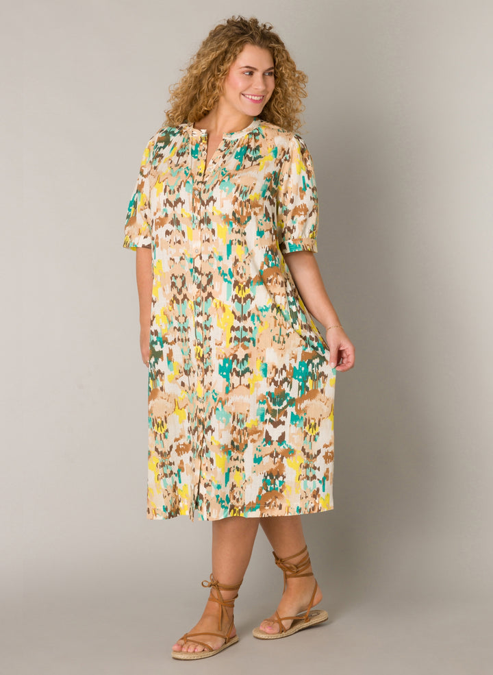 Rechte Jurk Met Print