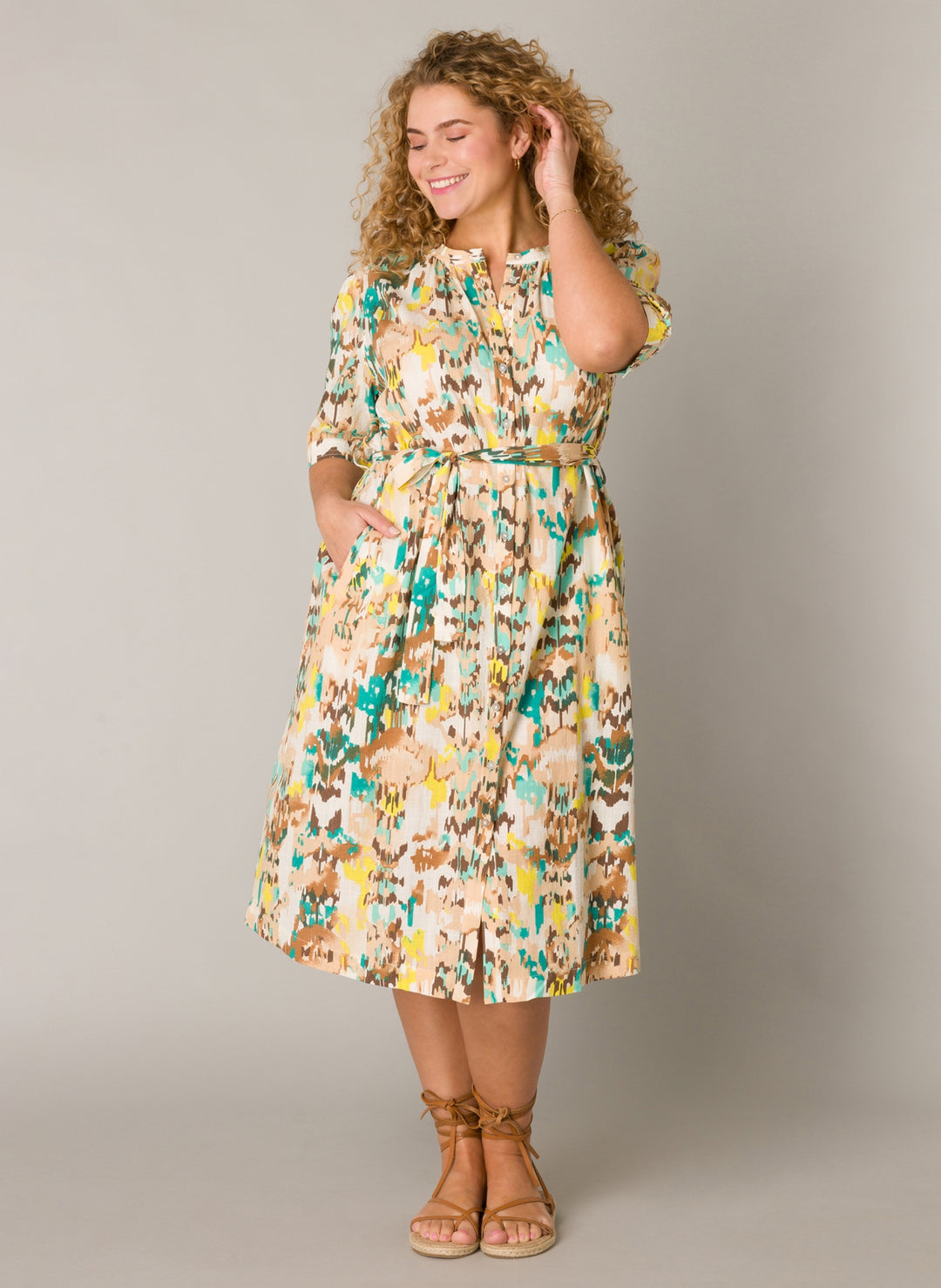 Rechte Jurk Met Print