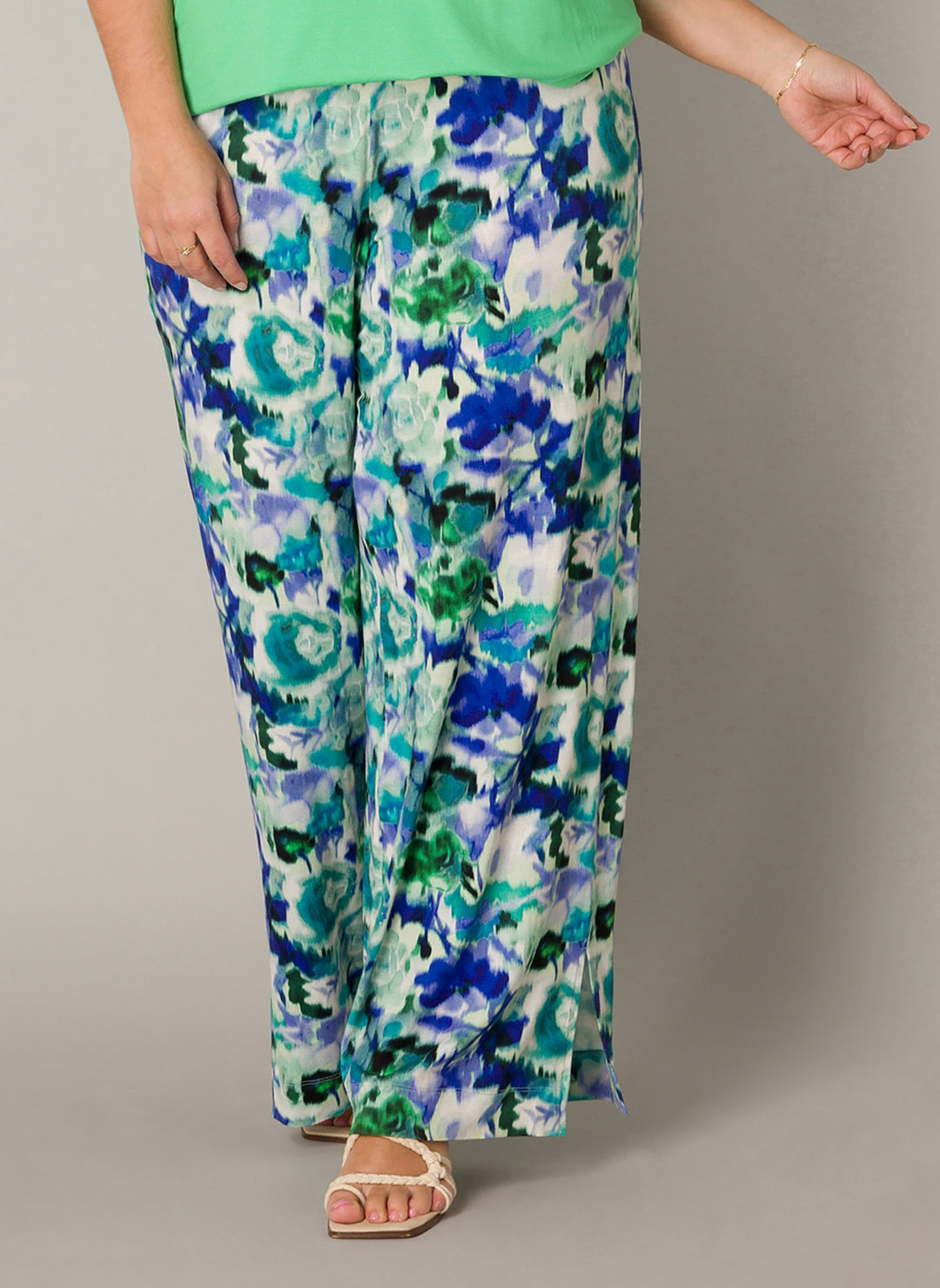 Wijde Broek Met Bloemenprint