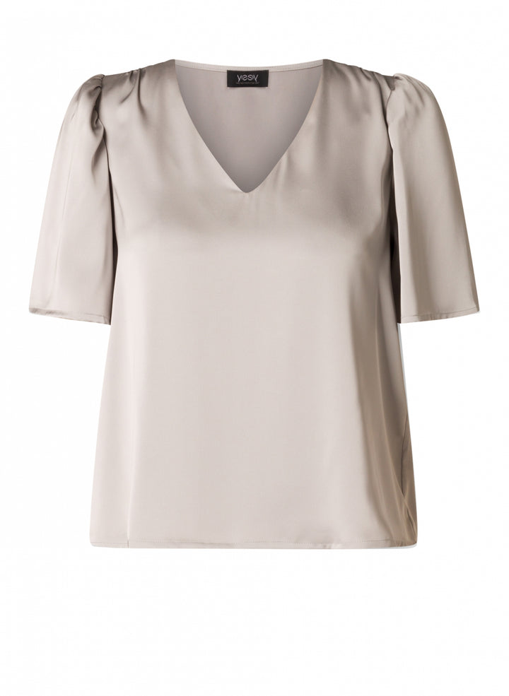 grijze elegante blouse