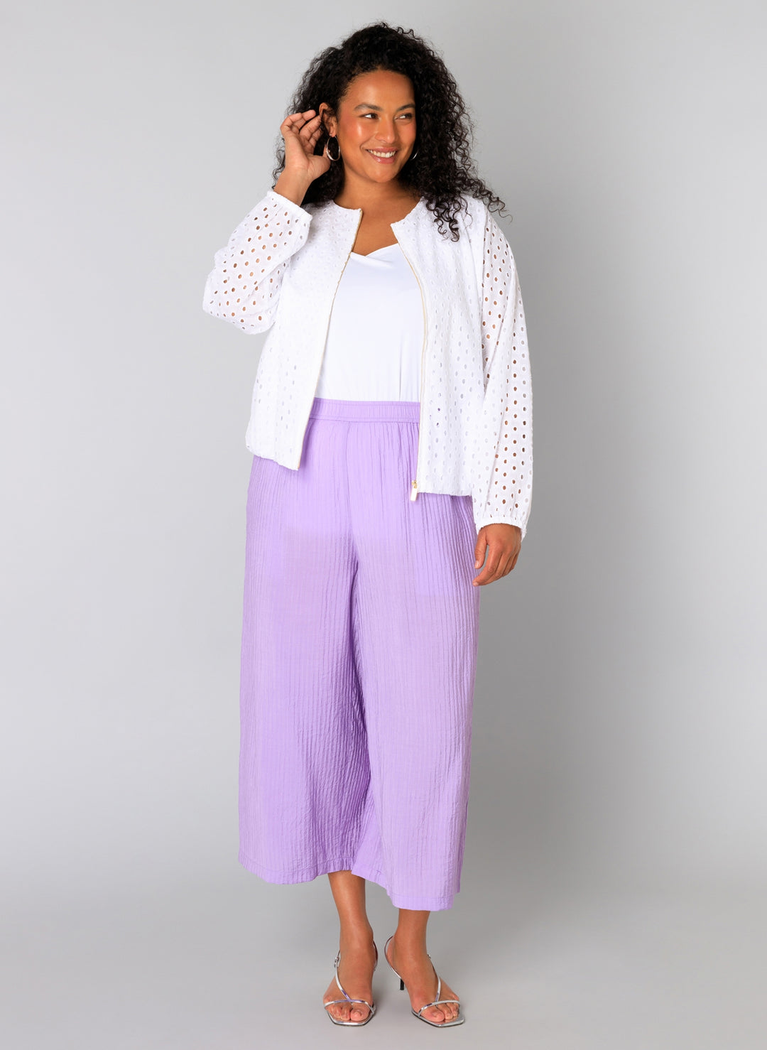 Luchtige Broek In Lila Tint