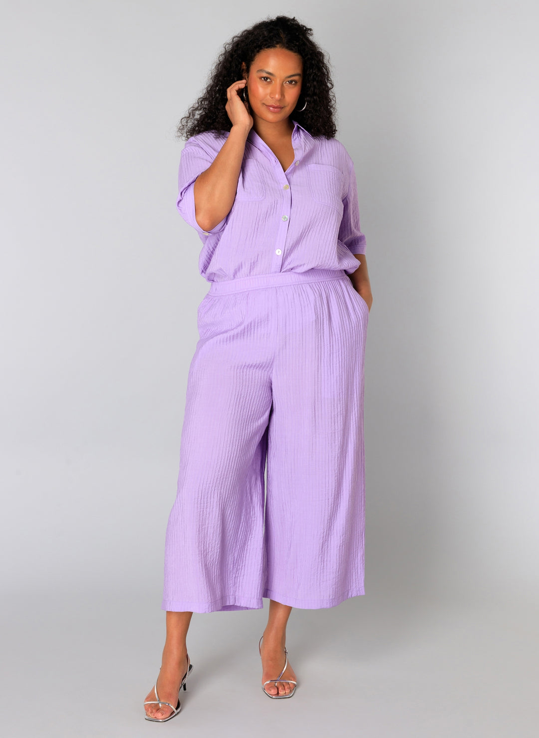 Luchtige Broek In Lila Tint