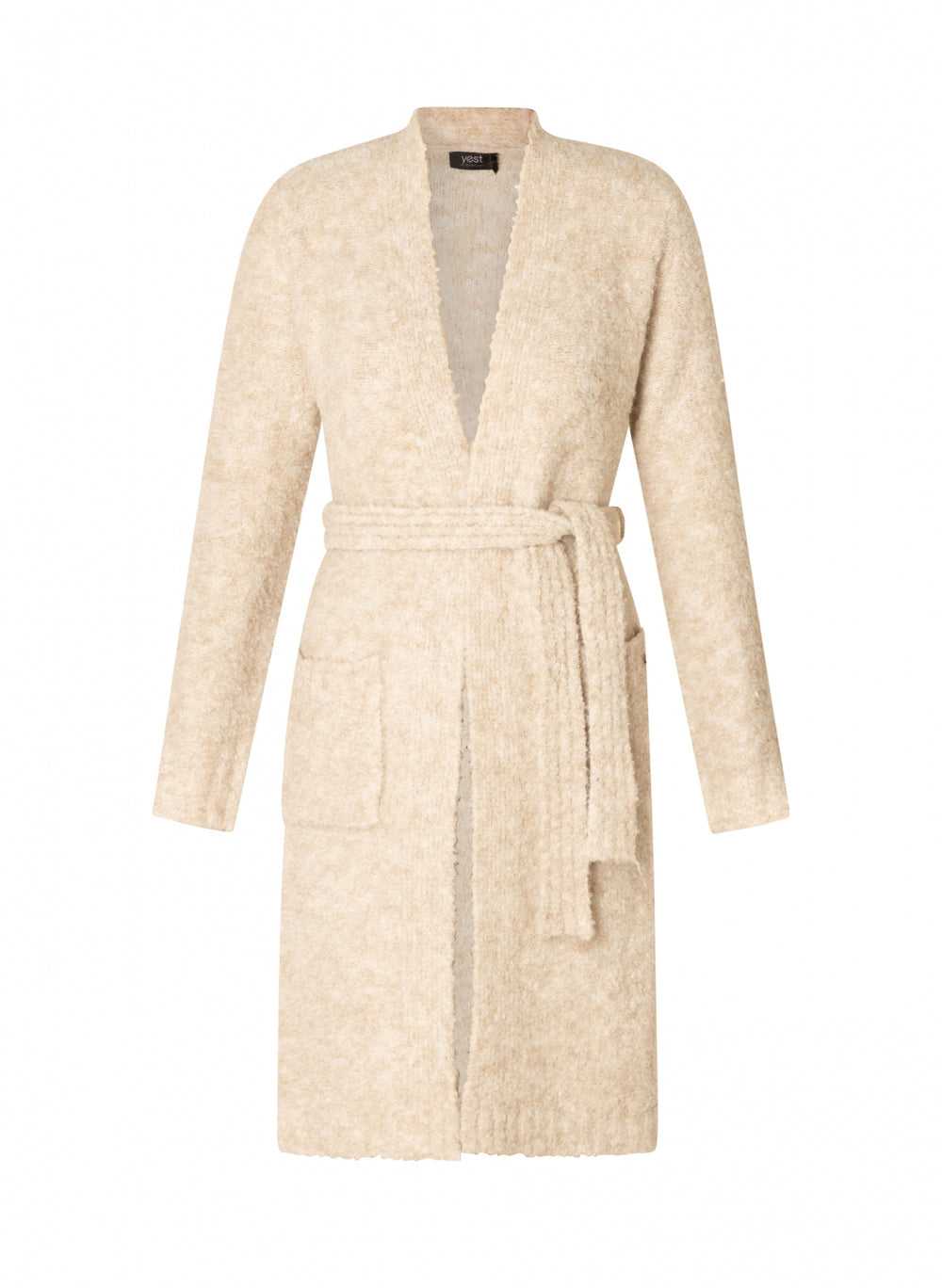 Zachte Gebreide Cardigan In Sand Melange