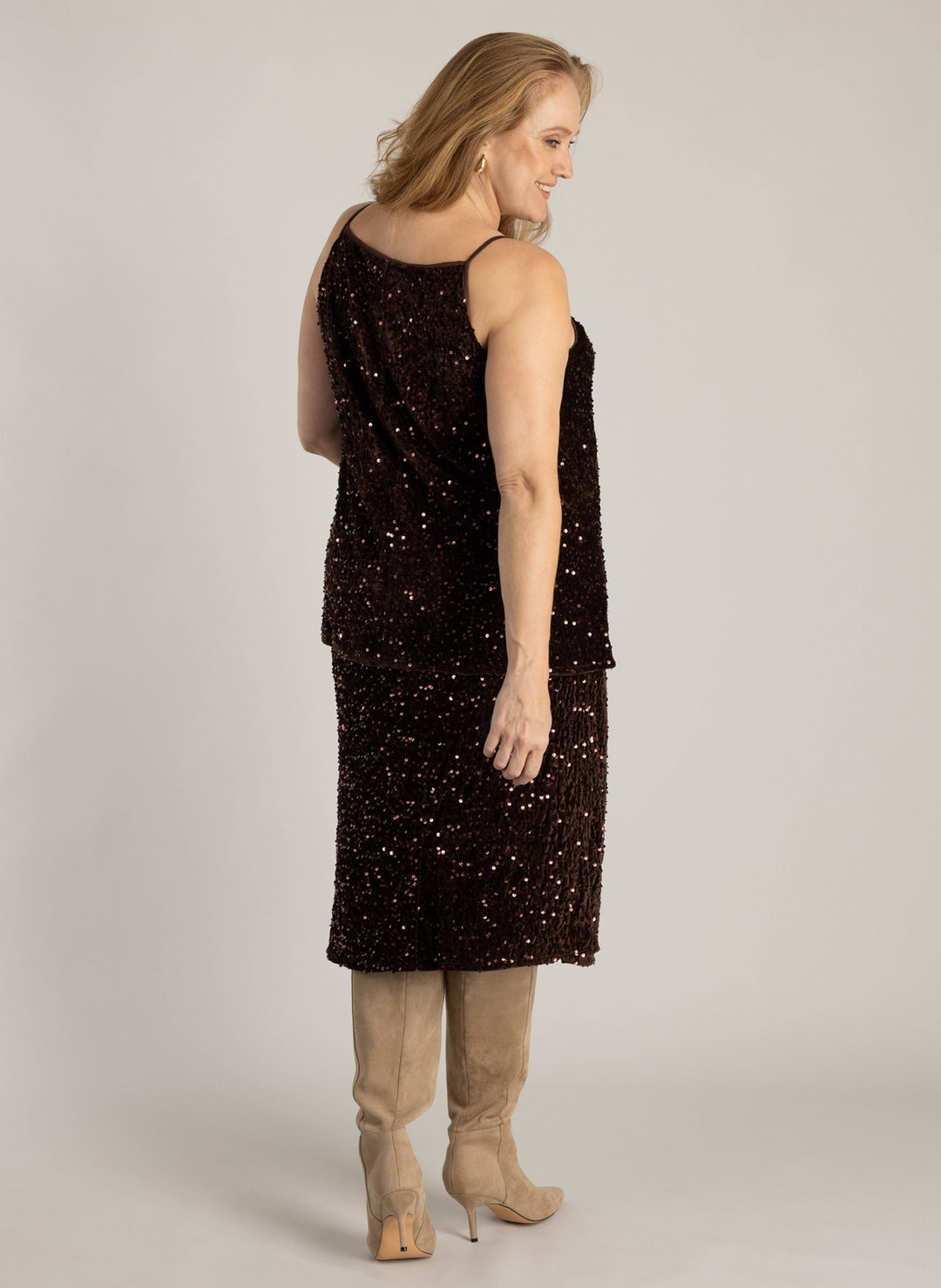 Top Met Pailletten In Koper