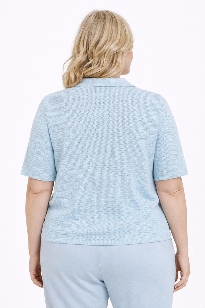 Gebreide Lichtblauwe Polotop