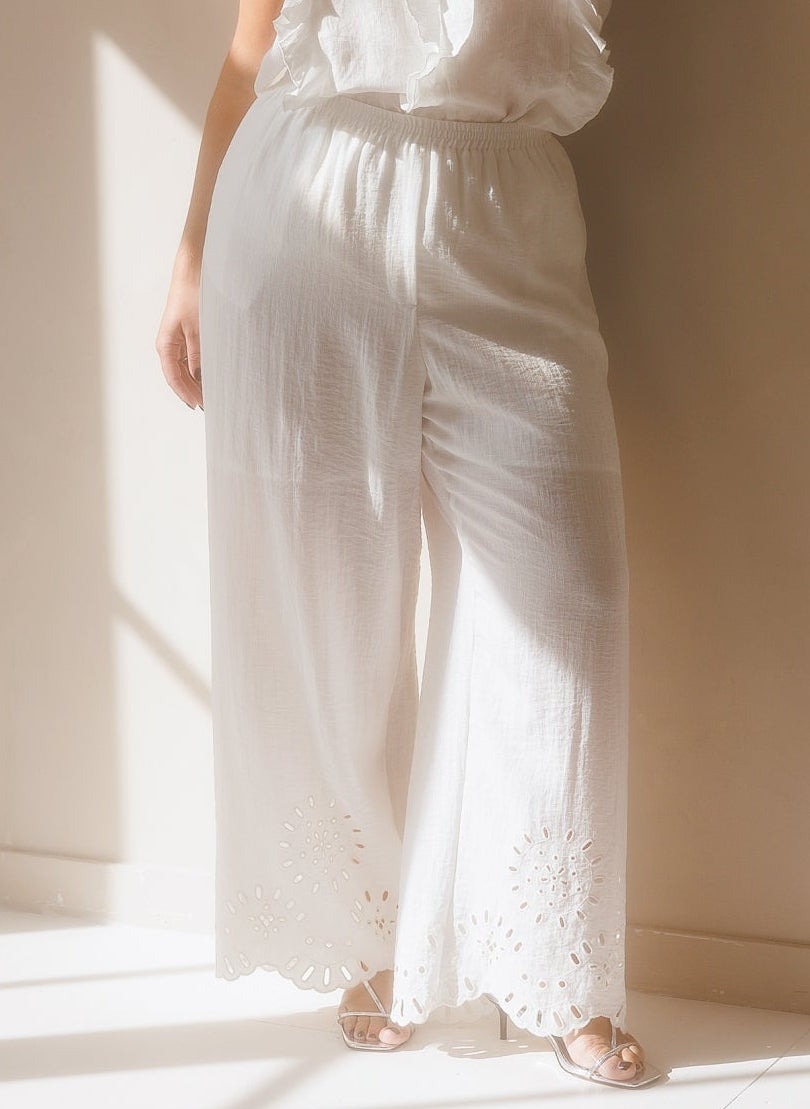 Witte Broek Met Borduursel
