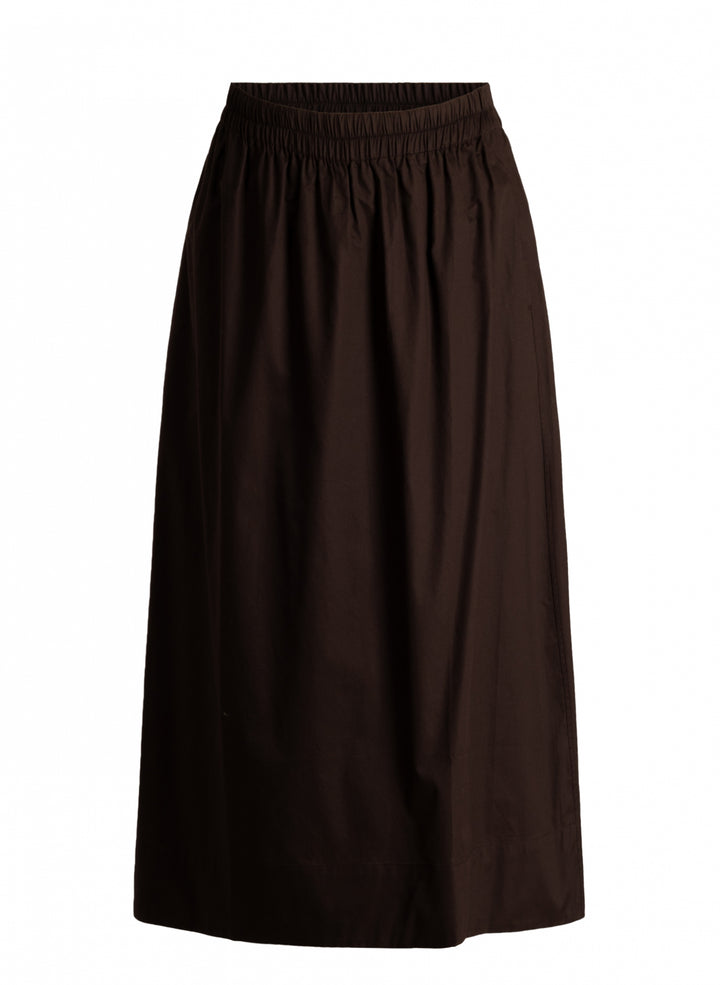 Donkerbruine Midi Rok