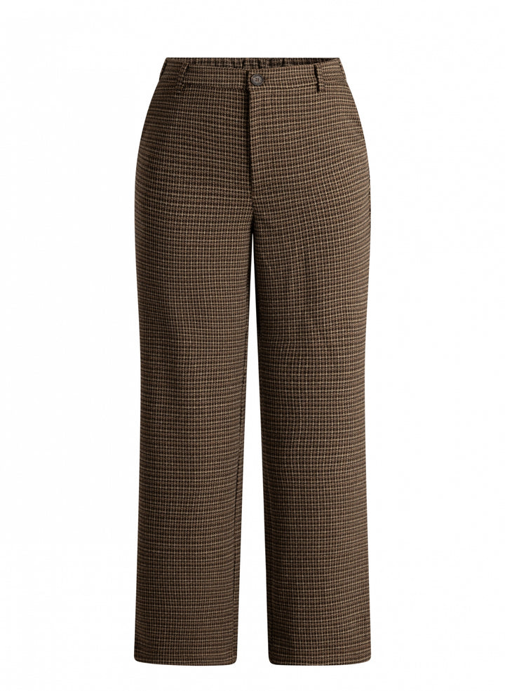 Geruite Wijde Pantalon