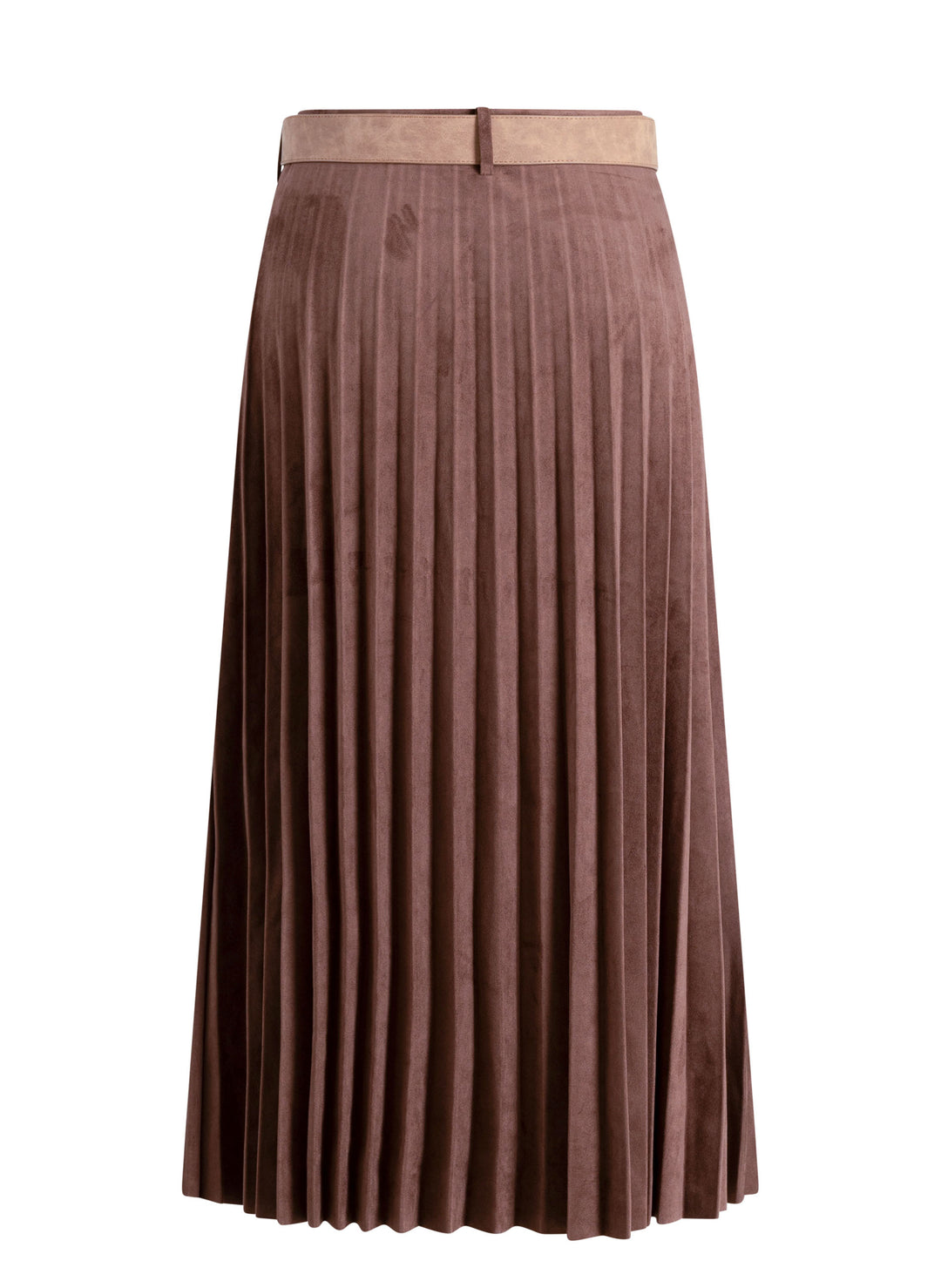 Red Brown Geplooide Midi Rok