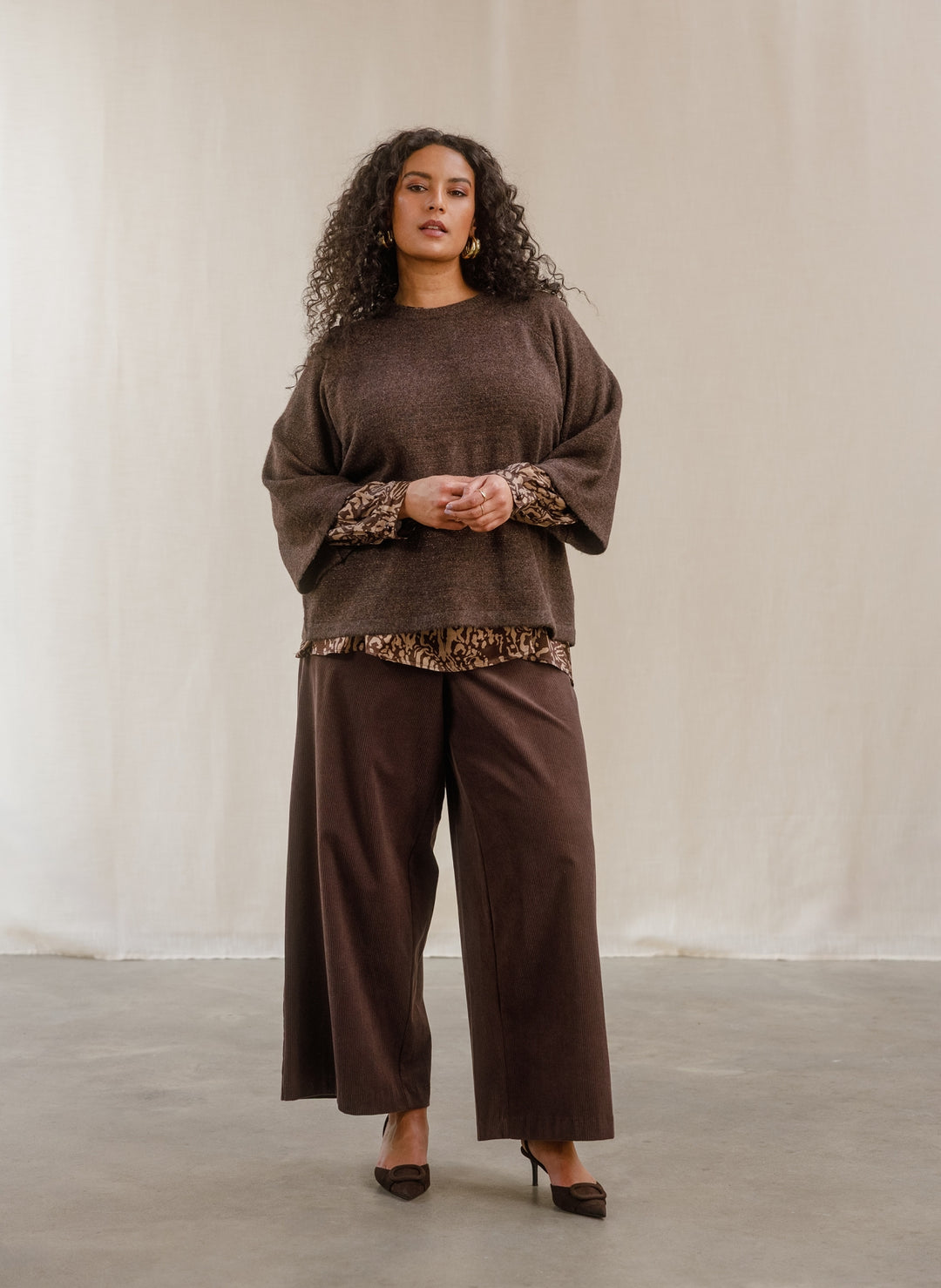 Bruine Trui Met Lurex