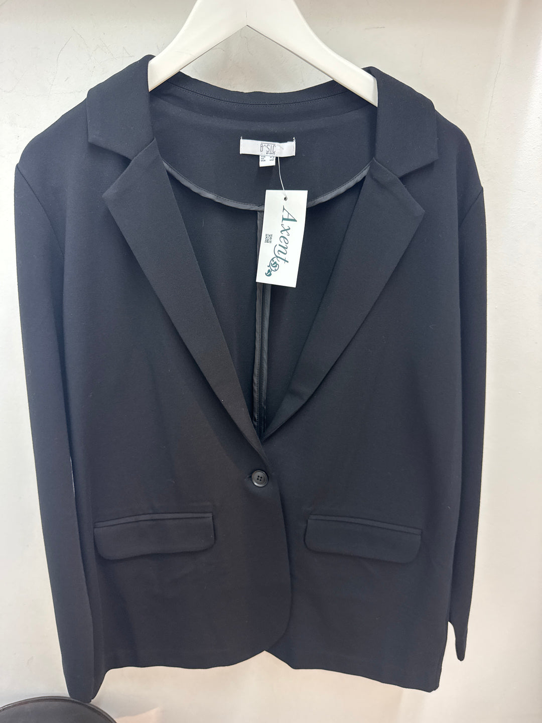 zwarte soepele blazer