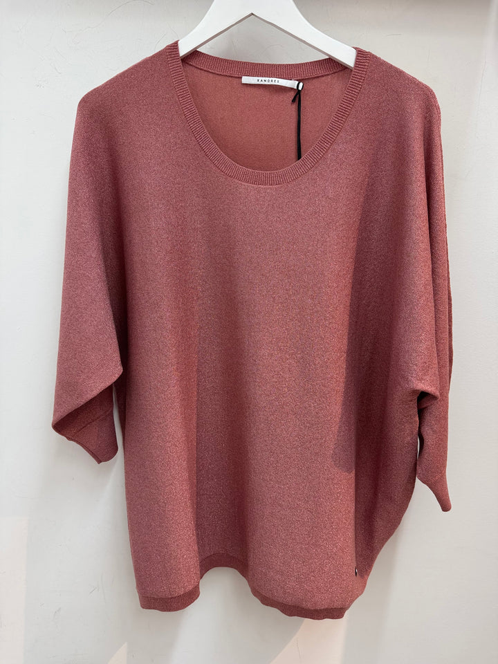 Fijngebreid Lurex Truitje Met Glansdraad