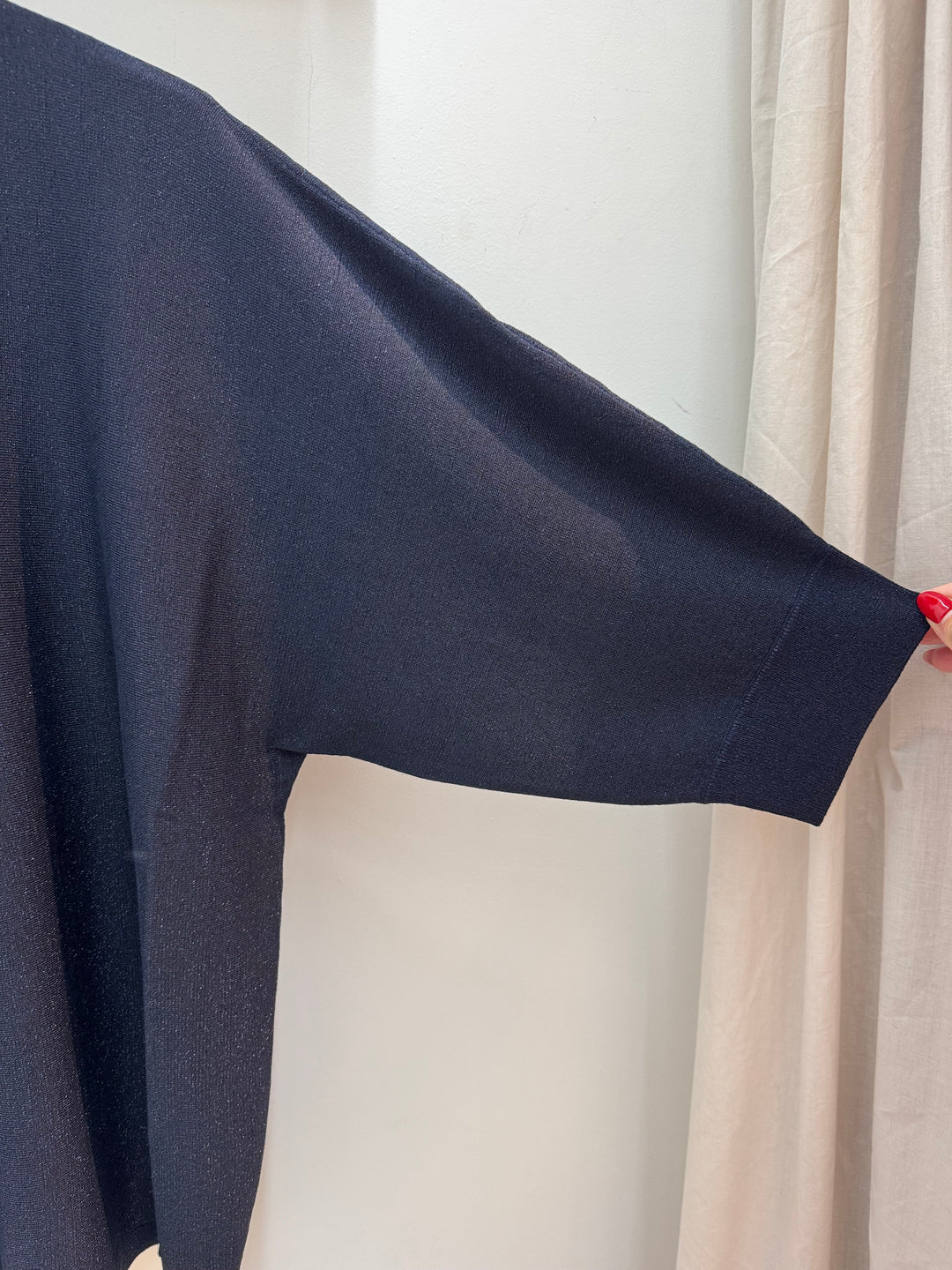 Fijngebreid Lurex Truitje Met Glansdraad