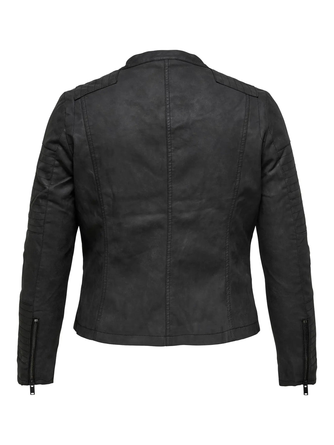 Zwarte Bikerjas Met Ritsdetails