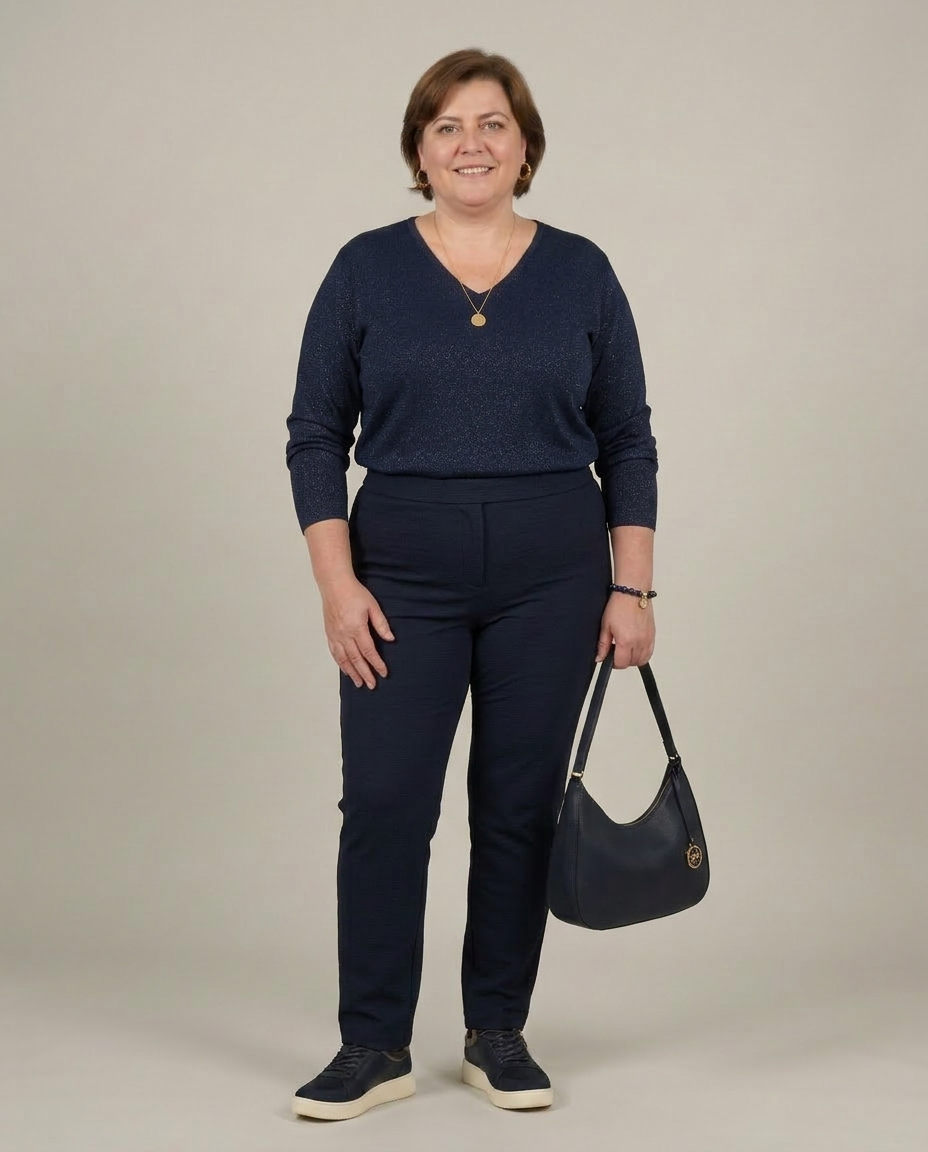 Broek in structuur stof