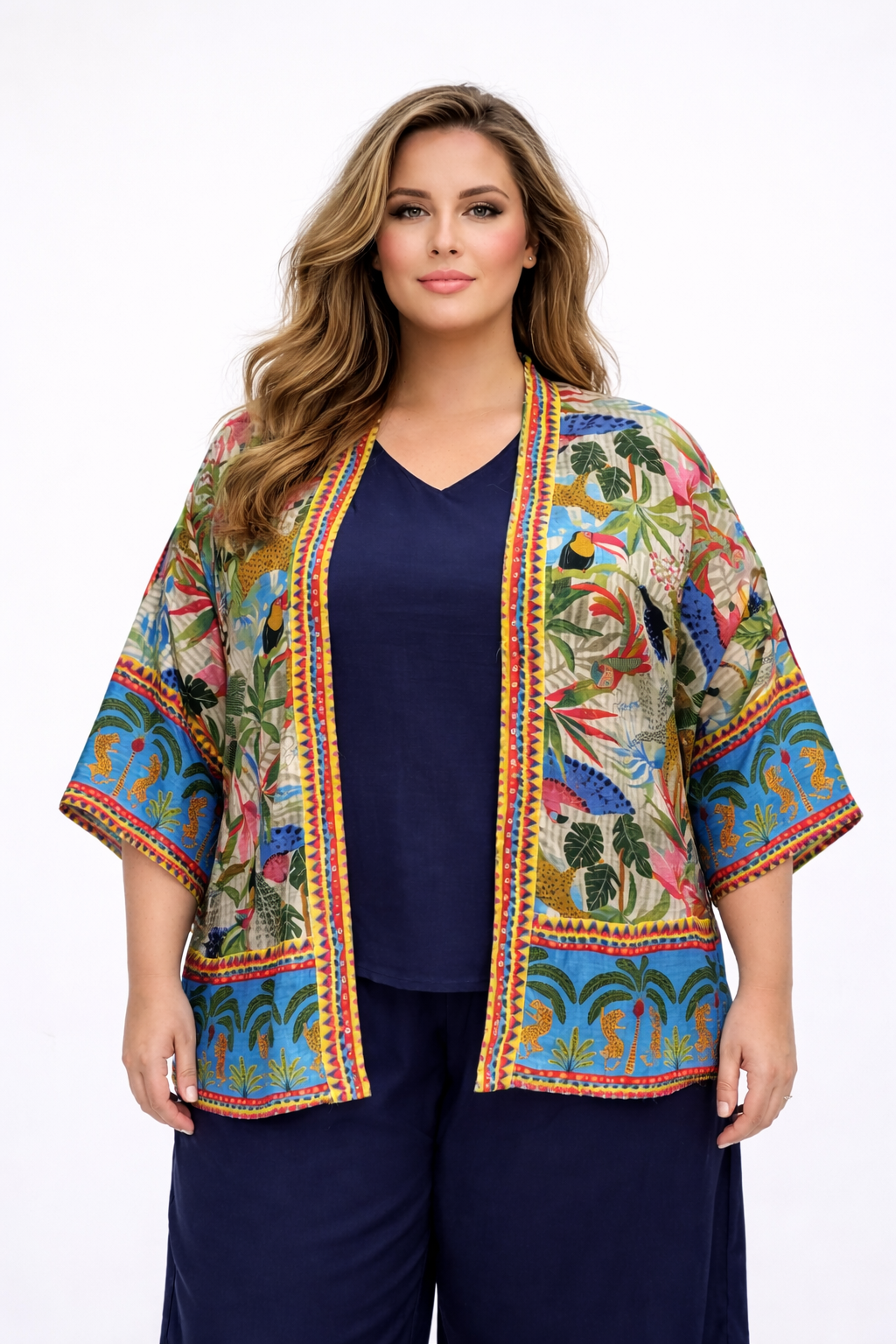 Tropische Kimono Met Print