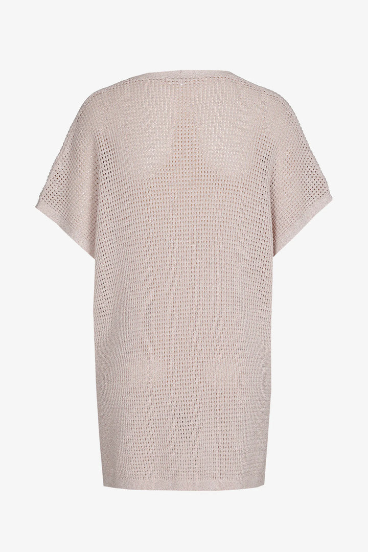 Poederroze gilet met glitters