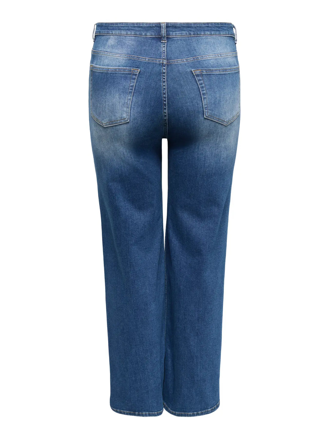 Blauwe Wide Fit Jeans Met Destroyed Details