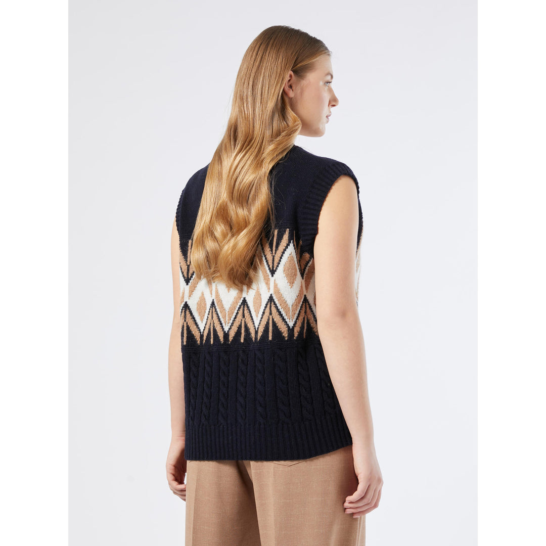 Gebreide Plussize Debardeur Met Jacquardmotief