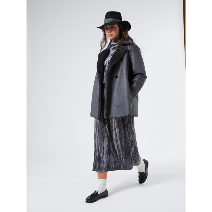 Luxe Omkeerbare Mantel in Grijs