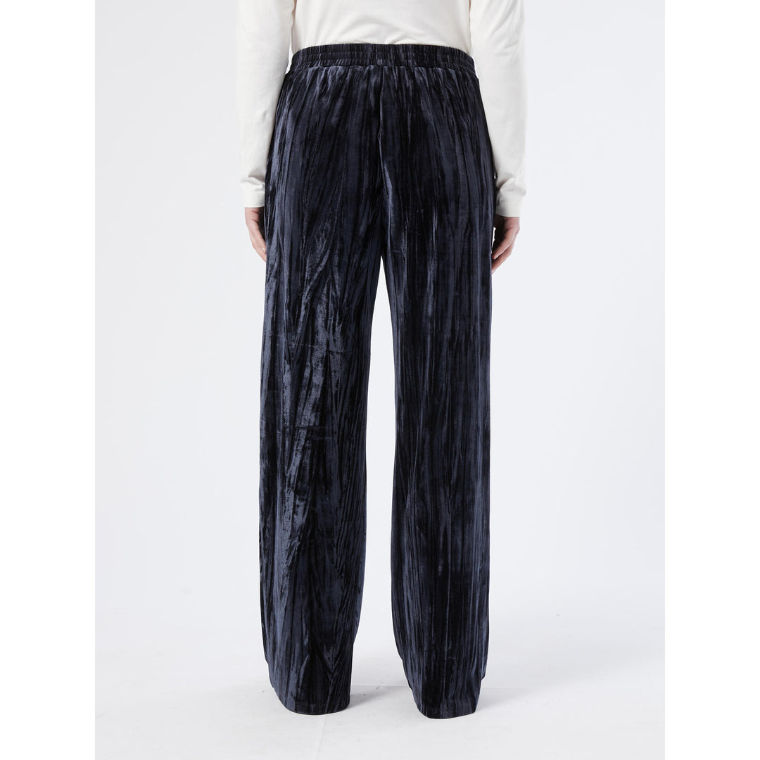 Broek in Midnight Blue Crinklefluweel
