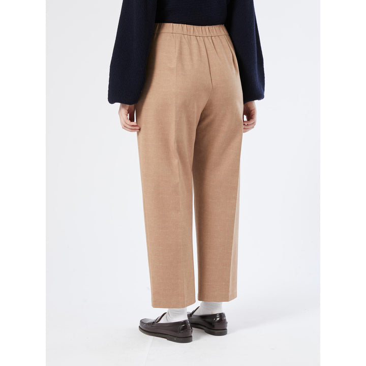 Beige Stretch Jersey Broek