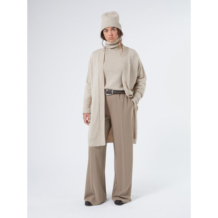 Taupe Palazzobroek Met Stretch