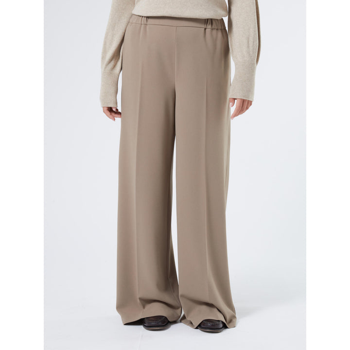 Taupe Palazzobroek Met Stretch