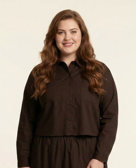 Donkerbruine Blouse