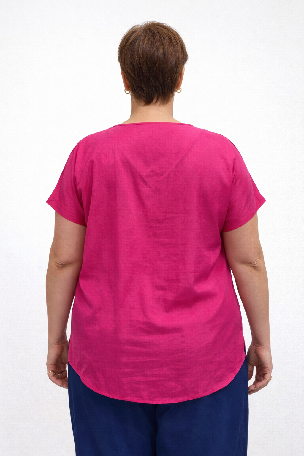 V-Hals Blouse Met Korte Mouw