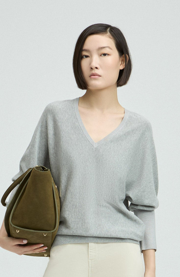 Zachte Trui Met V-Hals