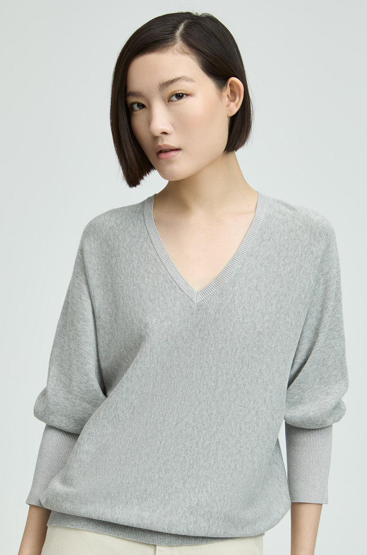 Zachte Trui Met V-Hals