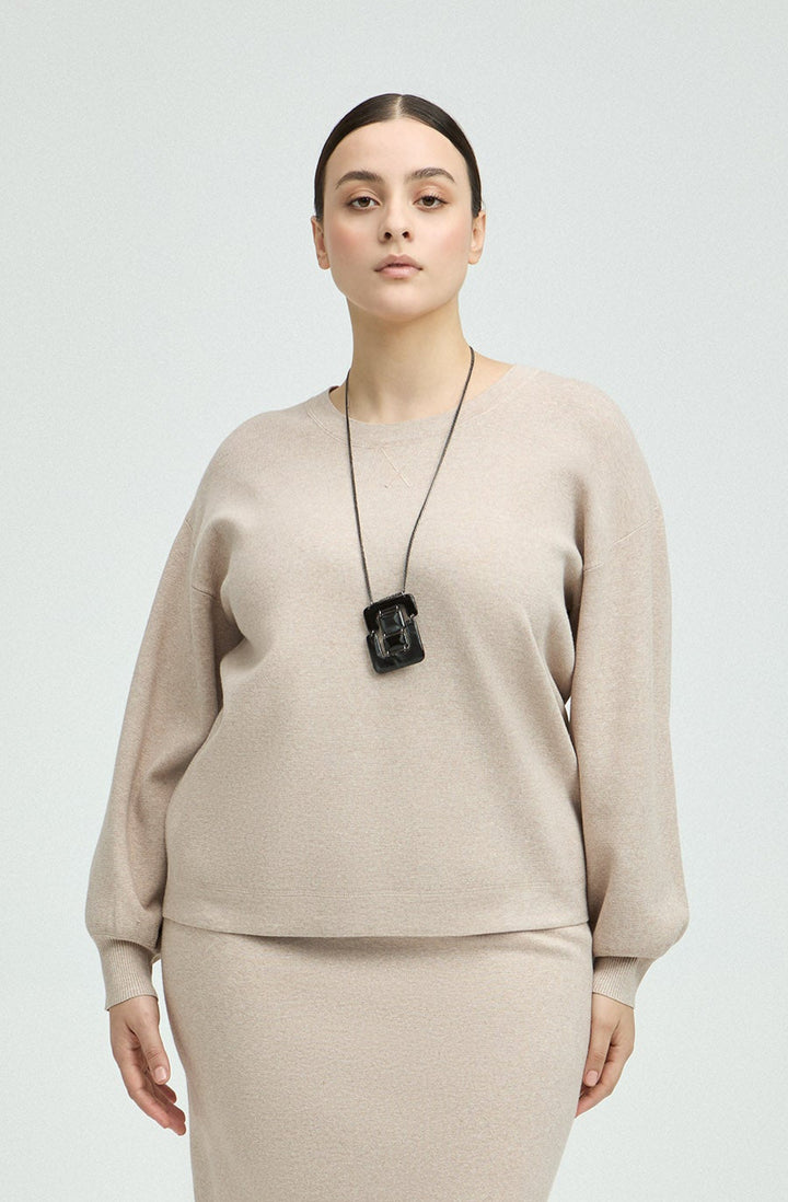 Comfy Viscose Trui Cappuccino